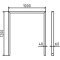 Lean-on hoop made of steel tube | Square tube, 60 x 40 mm | without cross bar | total width: 1000 mm | hot-dip galvanized
